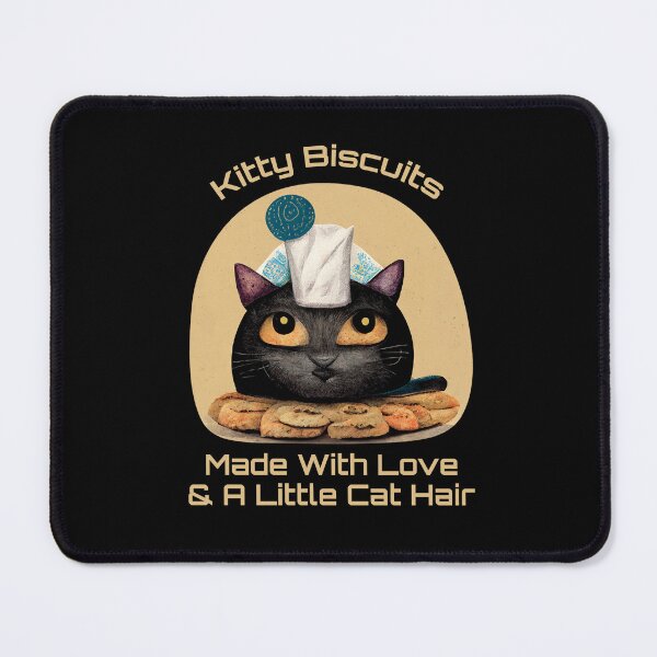 Item preview, Funny Black Cute Cat Making Biscuits With Love and Cat Hair with Milk on Head designed and sold by MattsMultiverse.