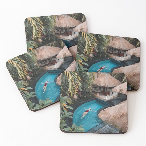 Item preview, Relaxing in Balinese Pool - Watercolour Style designed and sold by WWWC2288.