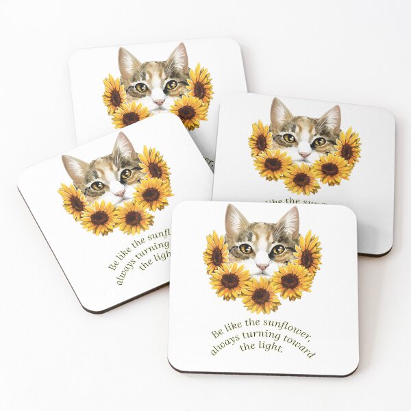 Item preview, Drawing Cat With Sunflowers,Sunflowers Quotes designed and sold by Vittorio-23.