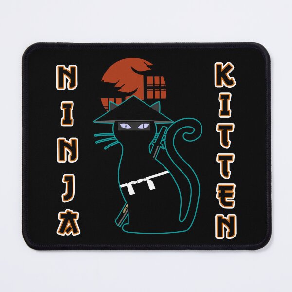 Item preview, Ninja cat samurai kitten Assassin kitty Meow designed and sold by pxdsgn.