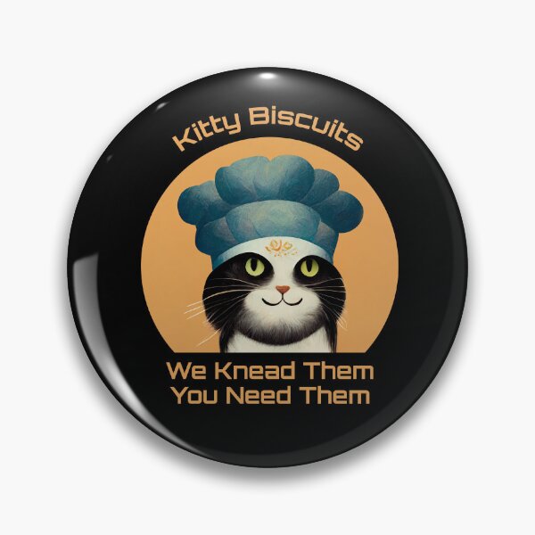 Item preview, Cute Black and White Funny Cat Making Biscuits With Love and a Chef Hat You Need Them designed and sold by MattsMultiverse.
