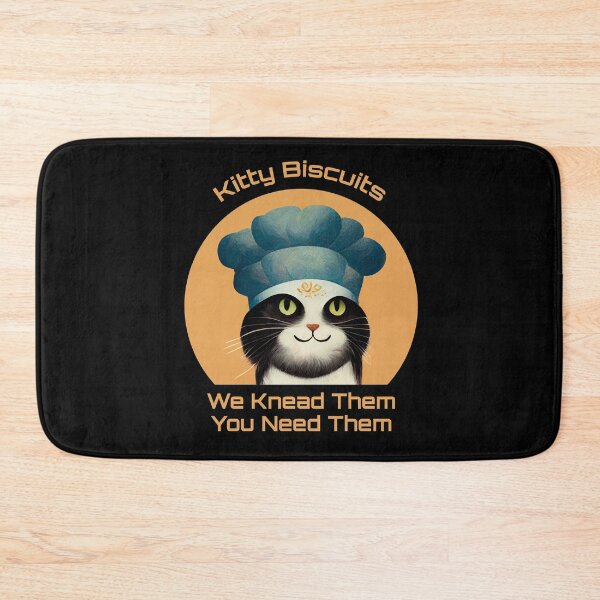 Item preview, Cute Black and White Funny Cat Making Biscuits With Love and a Chef Hat You Need Them designed and sold by MattsMultiverse.