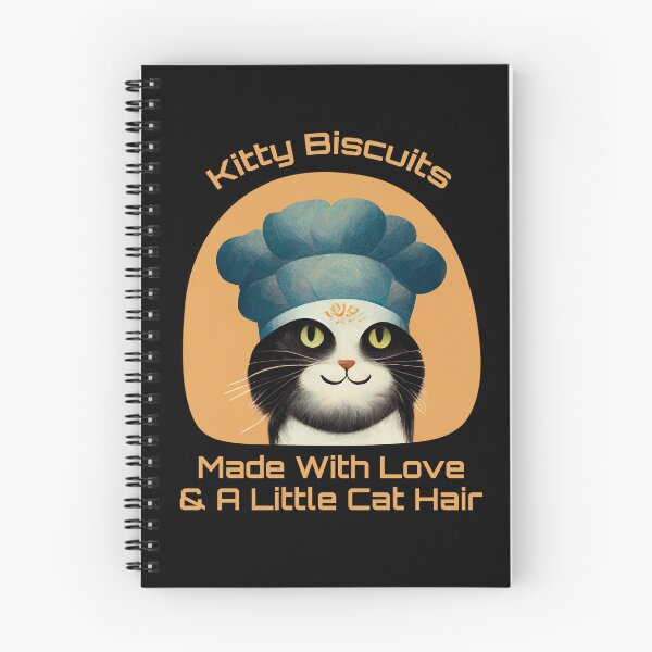 Item preview, Cute Black and White Funny Cat Making Biscuits With Love and Cat Hair and a Chef Hat designed and sold by MattsMultiverse.