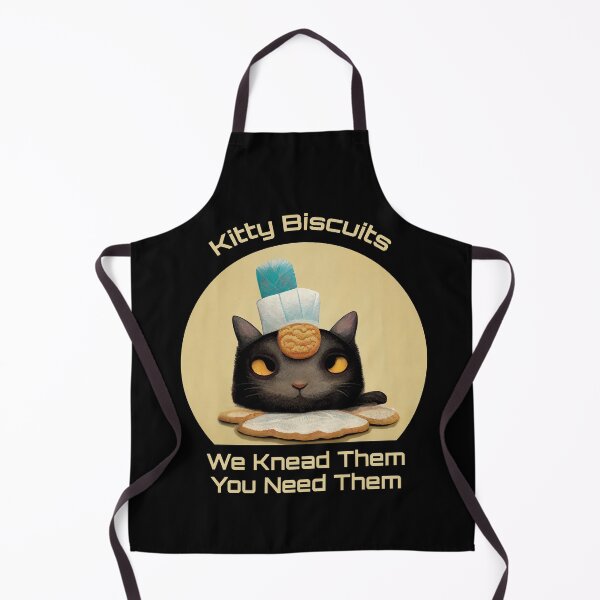Item preview, Funny Black Cute Cat Making Biscuits With Love and a Cookie on Head You Need Them designed and sold by MattsMultiverse.
