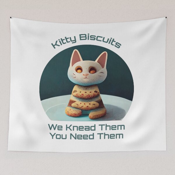 Item preview, Cute White Funny Cookie Cat Making Biscuits With Love and Cookie Tower You Need Them designed and sold by MattsMultiverse.