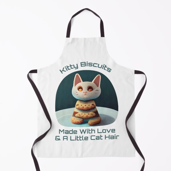 Item preview, Cute White Funny Cookie Cat Making Biscuits With Love and Cat Hair and Cookie Tower designed and sold by MattsMultiverse.