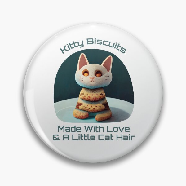 Item preview, Cute White Funny Cookie Cat Making Biscuits With Love and Cat Hair and Cookie Tower designed and sold by MattsMultiverse.