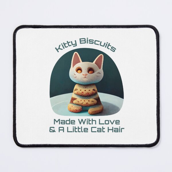Item preview, Cute White Funny Cookie Cat Making Biscuits With Love and Cat Hair and Cookie Tower designed and sold by MattsMultiverse.