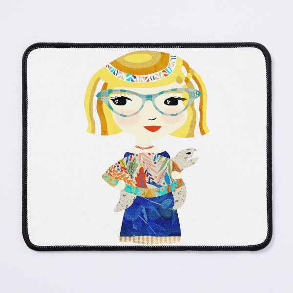 Item preview, Girl with Sea Turtle/Harlow & Hoss designed and sold by ruby + acorn.