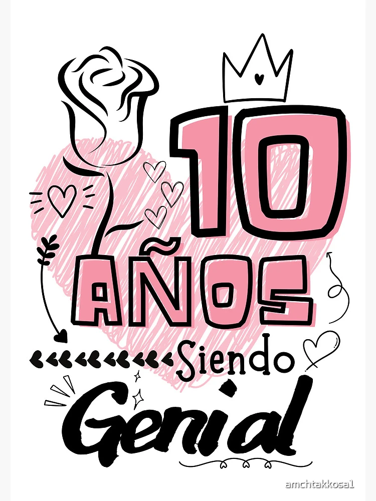 10 Años Siendo Genial: Regalo de cumpleaños para niñas de 10 años para  escribir y dibujar | Cuaderno de niña de 10 años | Cuaderno de Notas o  Diario