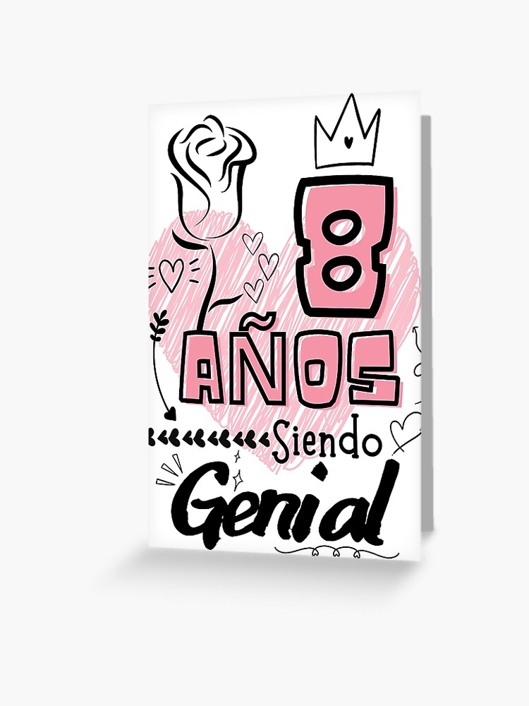 8 Años Siendo Genial, regalo de cumpleaños para niña Greeting Card for  Sale by amchtakkosa1