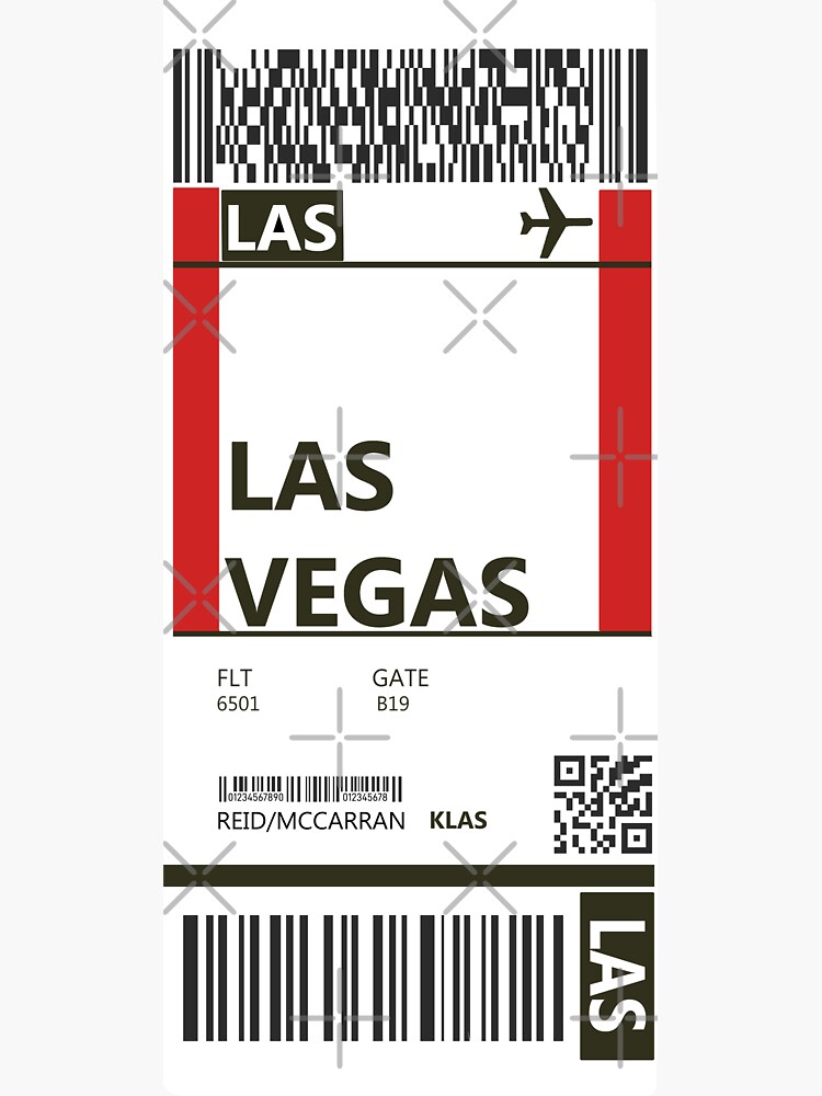 "Las Vegas Boarding Pass" Sticker for Sale by Bluesuiter Redbubble