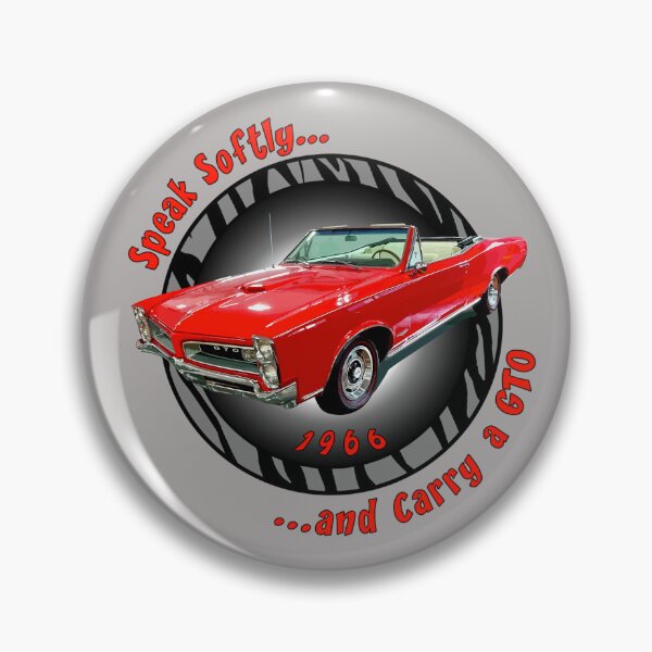 Aperçu de l'œuvre 1966 Pontiac GTO Montero Rouge créée et vendue par AutoArtAddict.
