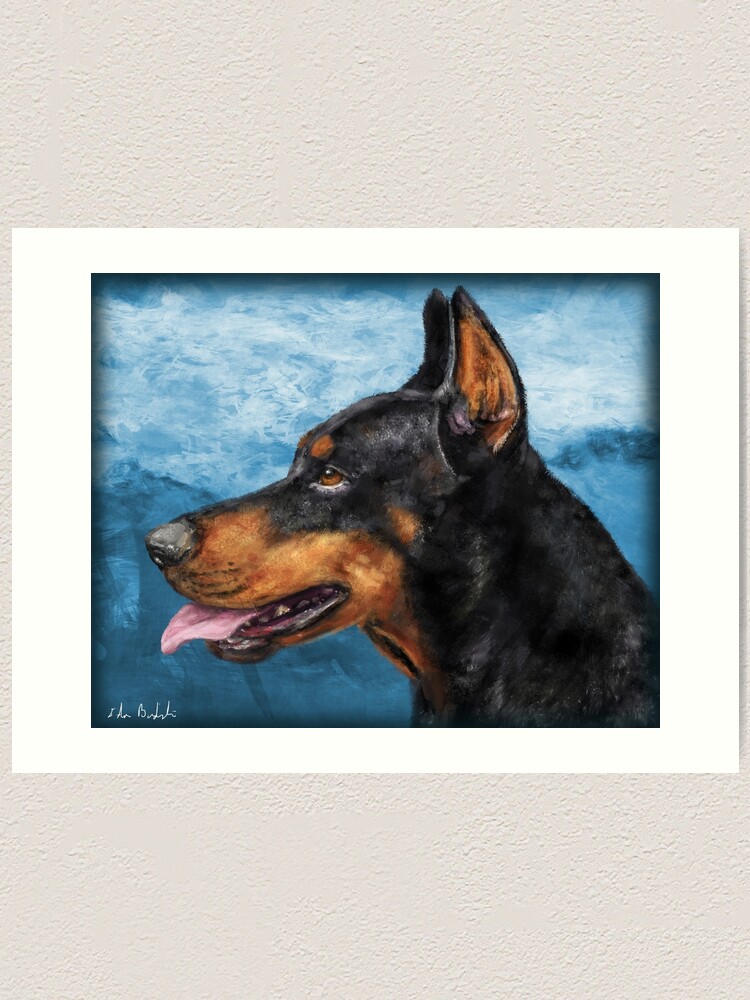 doberman painting