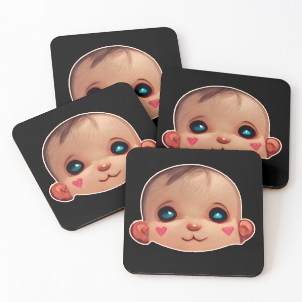Item preview, Cute Happy Smiling Baby Painted Heart Cheeks designed and sold by MythicPrompts.
