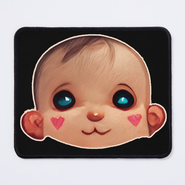 Item preview, Cute Happy Smiling Baby Painted Heart Cheeks designed and sold by MythicPrompts.