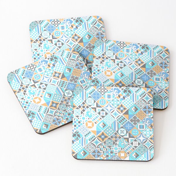 Item preview, Beachy Colors Tile Patterns designed and sold by sunnthreads.