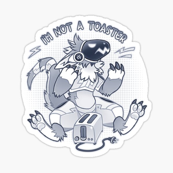 Item preview, Gray Grumpy Protogen - I'm not a toaster designed and sold by Mr.Lemur.