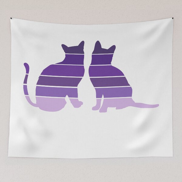 Item preview, Purple Sunset Colored Cats designed and sold by catladyjoy.