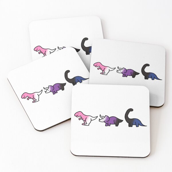 Item preview, Gender fluid pride dinos. designed and sold by Violets-Designs.