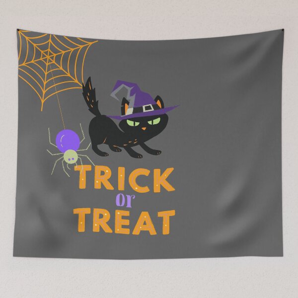 Item preview, Trick or Treat Halloween Black Cat designed and sold by Ksaavet.