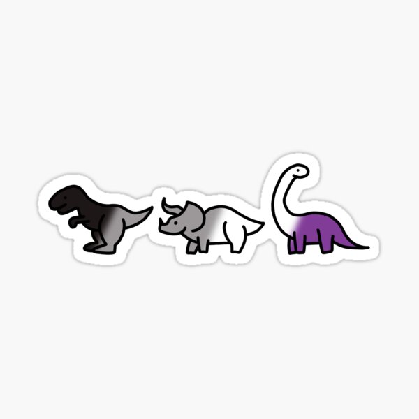 Google Chrome Dino T Rex LGBT Asexual Pride Flag Dinosaur Art