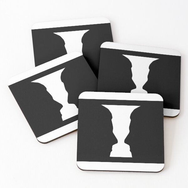 Item preview, Two silhouette profile or a white vase Optical illusion designed and sold by bolkibox.