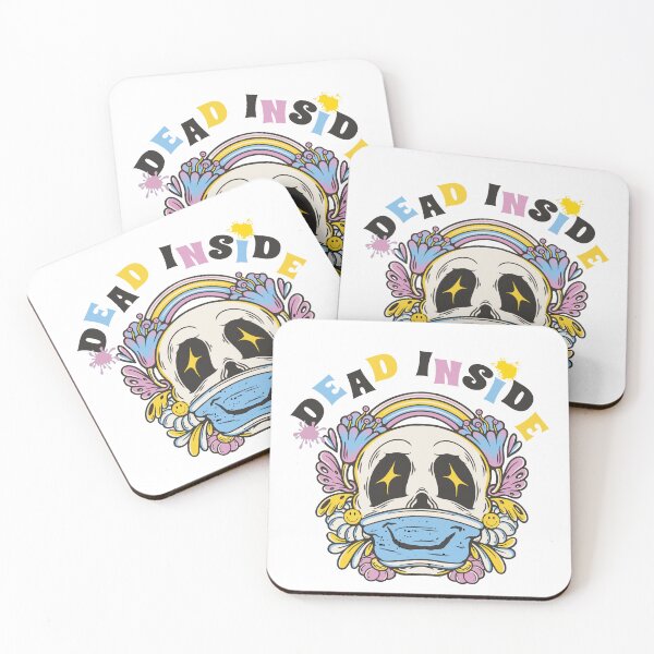 Item preview, Dead inside retro skull  designed and sold by Tonickay.