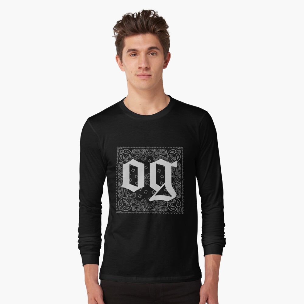 Oldschool Gangsters t shirt met logo zwart