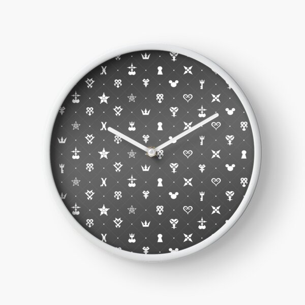 Kingdom Hearts Pattern Ver 2 Clock for Sale by MeMinch