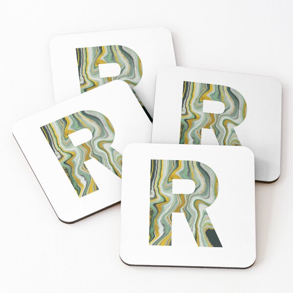 Item preview,  The Letter R Green Marble Font designed and sold by smiledeer78.