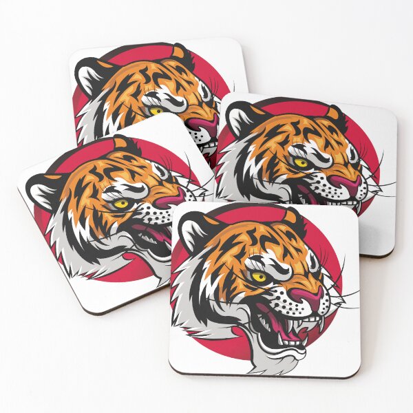Aperçu de l'œuvre Tigre, tigres, animal, mignon, chat, animaux, drôle, nature, golf, collège, orange, bois de tigre, vintage, créée et vendue par SUNDigital123.