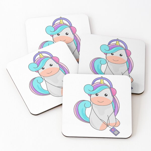 Item preview, Cute Unicorn Listening to Music designed and sold by MoaaStore.