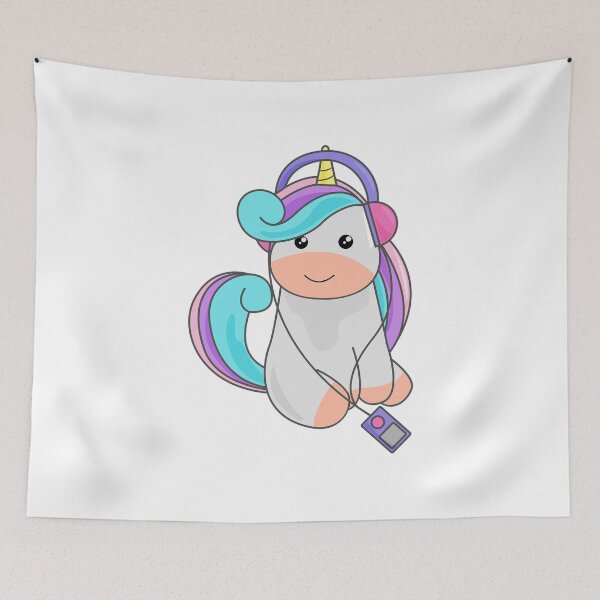 Item preview, Cute Unicorn Listening to Music designed and sold by MoaaStore.