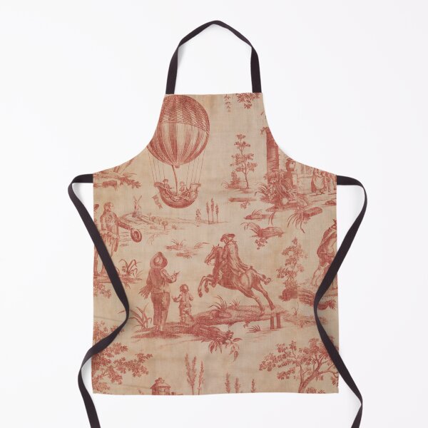 Item preview, Toile de Jouy 18th Century French Print: The Ballon of Gonesse Shows an Pastoral Scene in a Park in Paris France designed and sold by Zandria Kajewski.