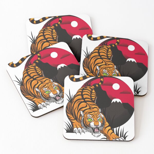 Aperçu de l'œuvre Tigre, tigres, animal, mignon, chat, animaux, drôle, nature, golf, collège, orange, bois de tigre, vintage, créée et vendue par SUNDigital123.
