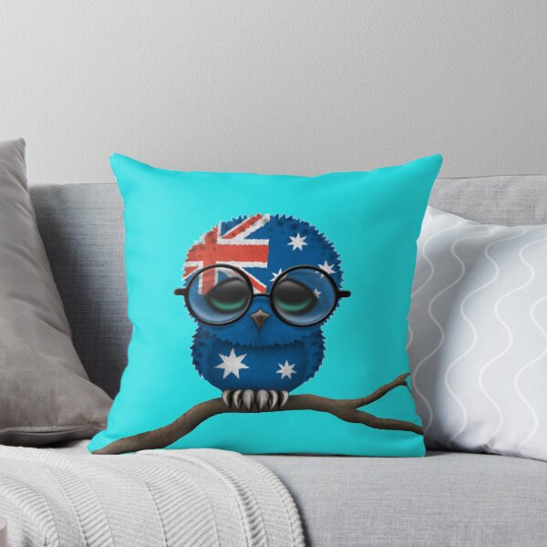 Item preview, Nerdy Australian Baby Owl on a Branch designed and sold by JeffBartels.