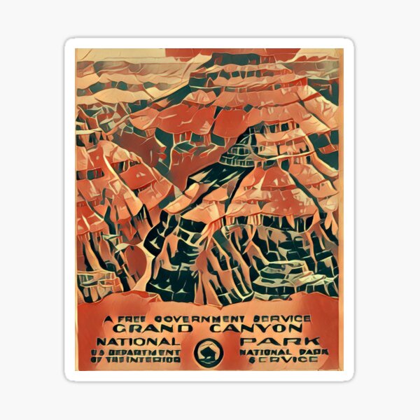 Vista previa del artículo con la obra «Arte del viaje del vintage del parque nacional del Gran Cañón», diseñado y vendido por nerdchild.