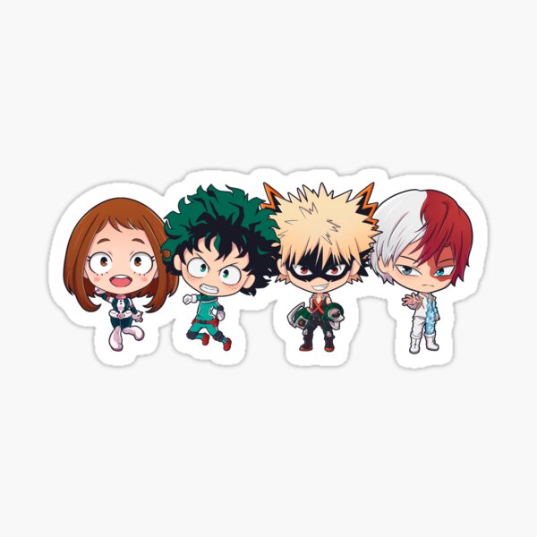 My Hero Academia Sticker Anime Stickers Waterproof Plastic Transparent ...