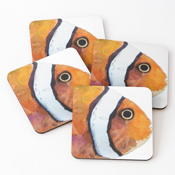 Item preview, Arte De Cabeza De Pez Payaso Grande Peces De Arrecife De Coral Tropical designed and sold by Sharon Cummings Art.