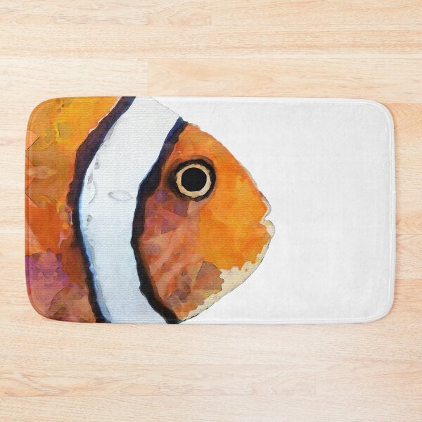 Item preview, Big Clown Fish Head Art Tropical Coral Reef Fish designed and sold by Sharon Cummings Art.
