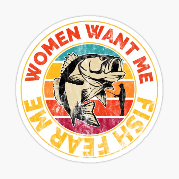 Funny Bass Fishing For Men Fish Fear Me Sticker for Sale by