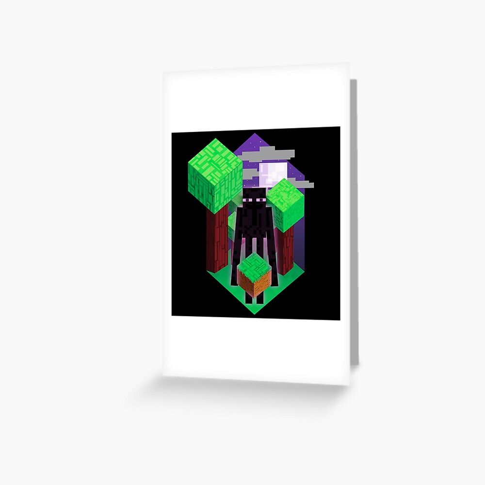 Cute Minecraft Creeper and Enderman Greeting Card for Sale by ddkart