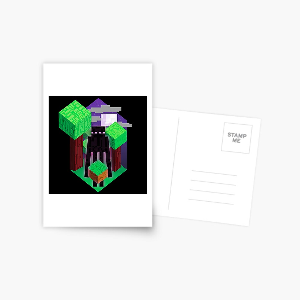 Minecraft Enderman and Creeper Postcard for Sale by ddkart