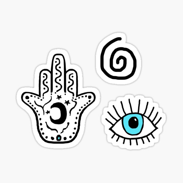 Blue and Gold Evil Eye Stickers – Fairy Dust Decals