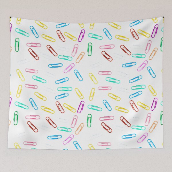 Item preview, Color Paper Clips Seamless Pattern Design designed and sold by Narkusdesign.