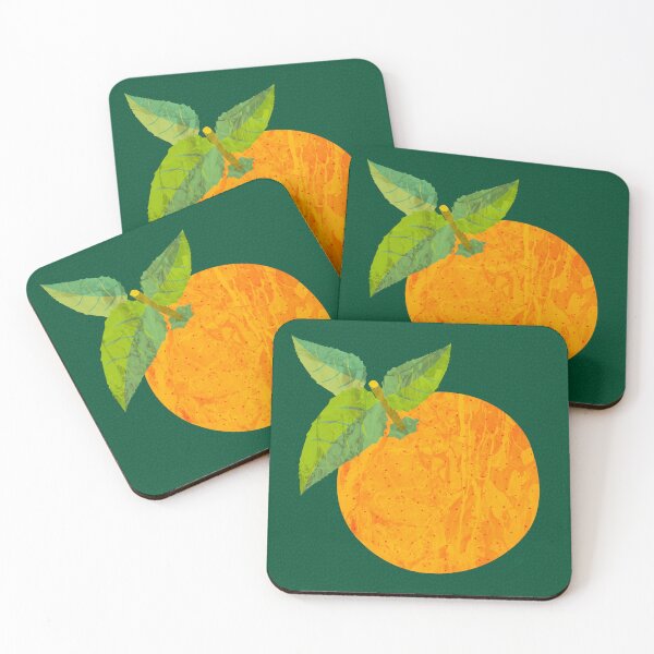 Item preview, Marbled Oranges on Dark Forest Green (pattern) designed and sold by PaisleyMcNoodle.