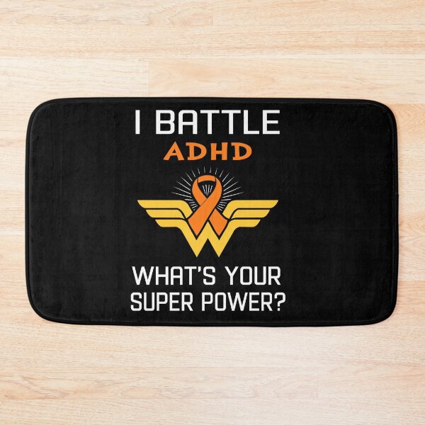 Item preview, I Battle ADHD What's Your Super Power Support ADHD Warrior Gifts  designed and sold by Sabfit.