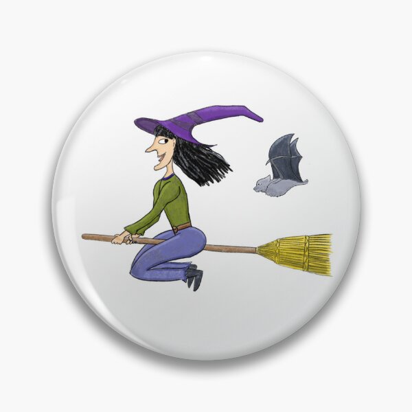 Item preview, A flying witch with a bat designed and sold by ElisaPiron.
