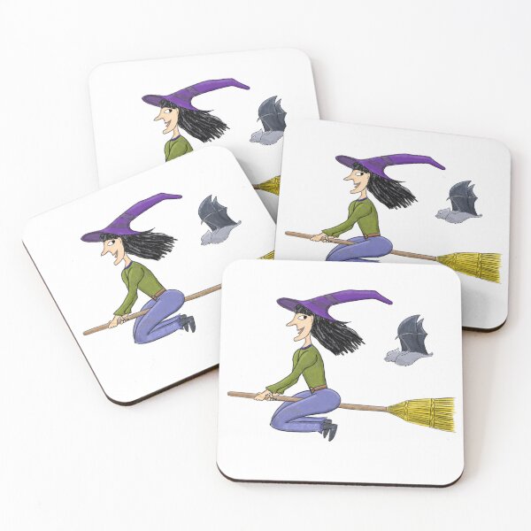 Item preview, A flying witch with a bat designed and sold by ElisaPiron.
